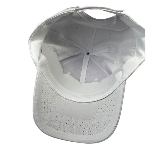 OOAK Upcycled White & Gold Boho Baseball Cap Handmade main image 5